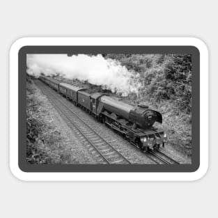 The Flying Scotsman - Black and White Sticker